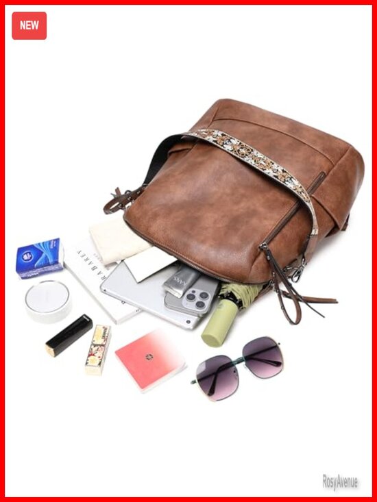 Vegan Leather Fashion Backpack Purse for Women Travel Laptop Daypack main image 5
